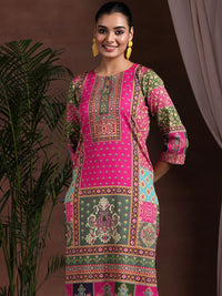 Libas Women Ethnic Motifs Printed Regular Kurta with Trousers & With Dupatta