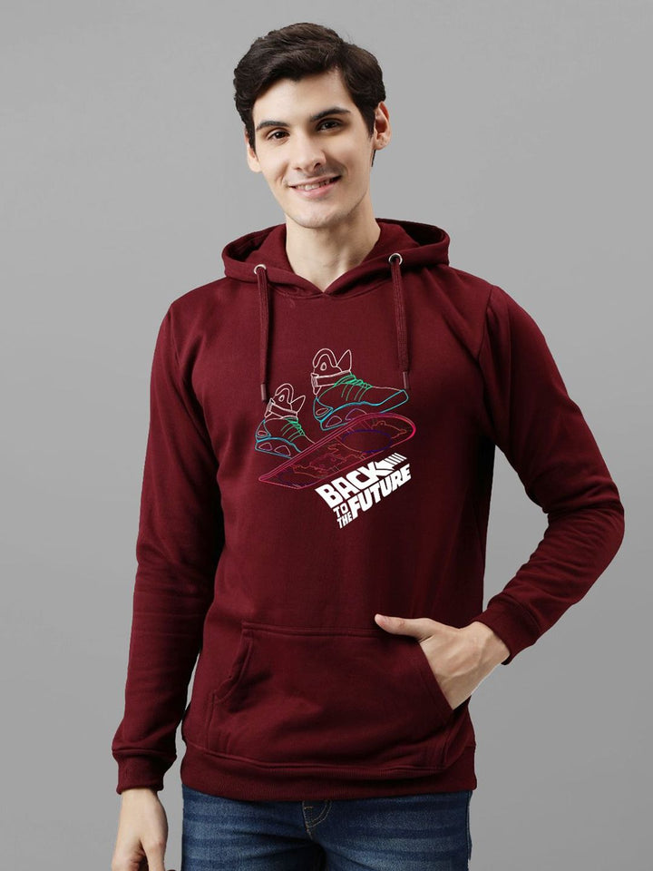 ADRO Men Printed Hooded Pullover Sweatshirt