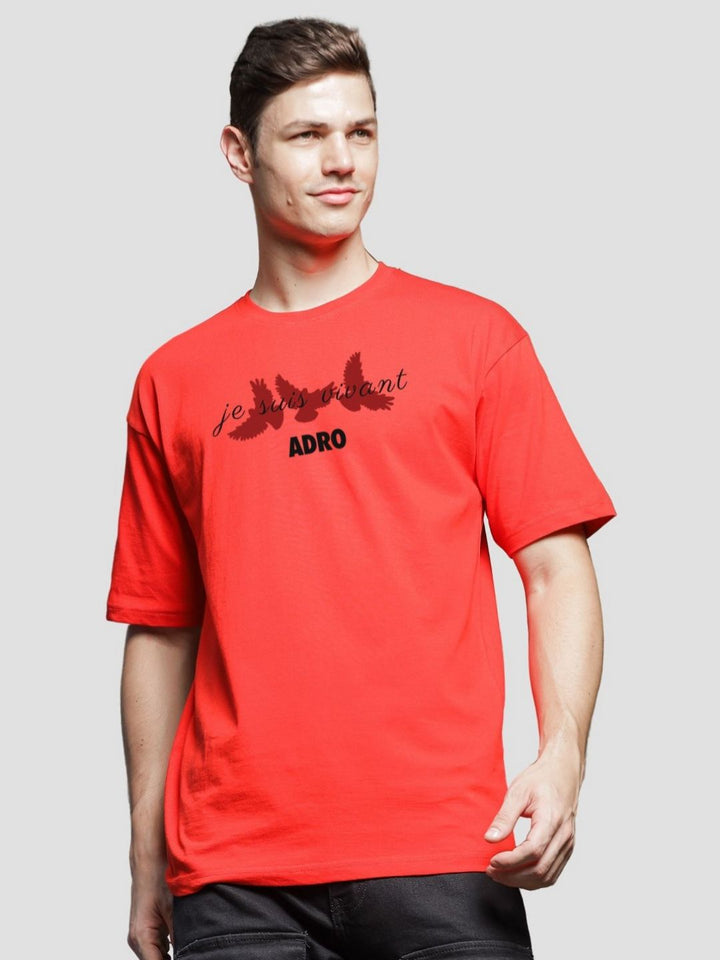 ADRO Men Typography Printed T-shirt