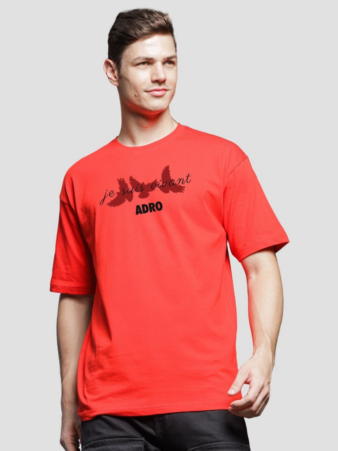 ADRO Men Typography Printed T-shirt