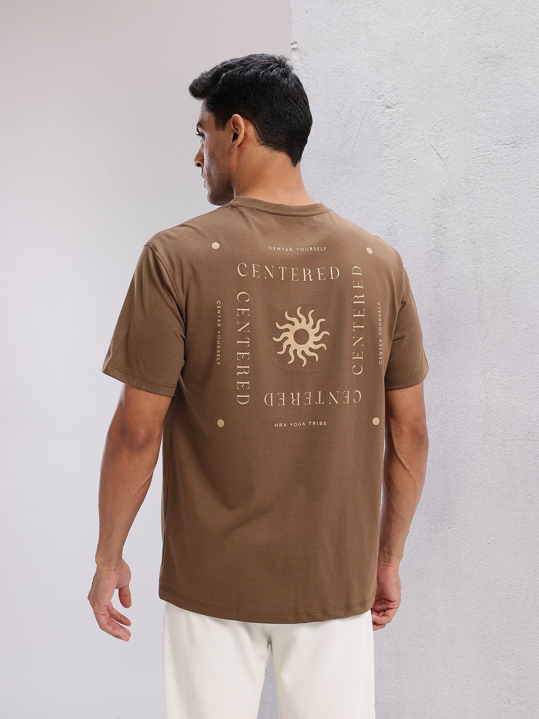 HRX by Hrithik Roshan Typography Printed Yoga T-shirt