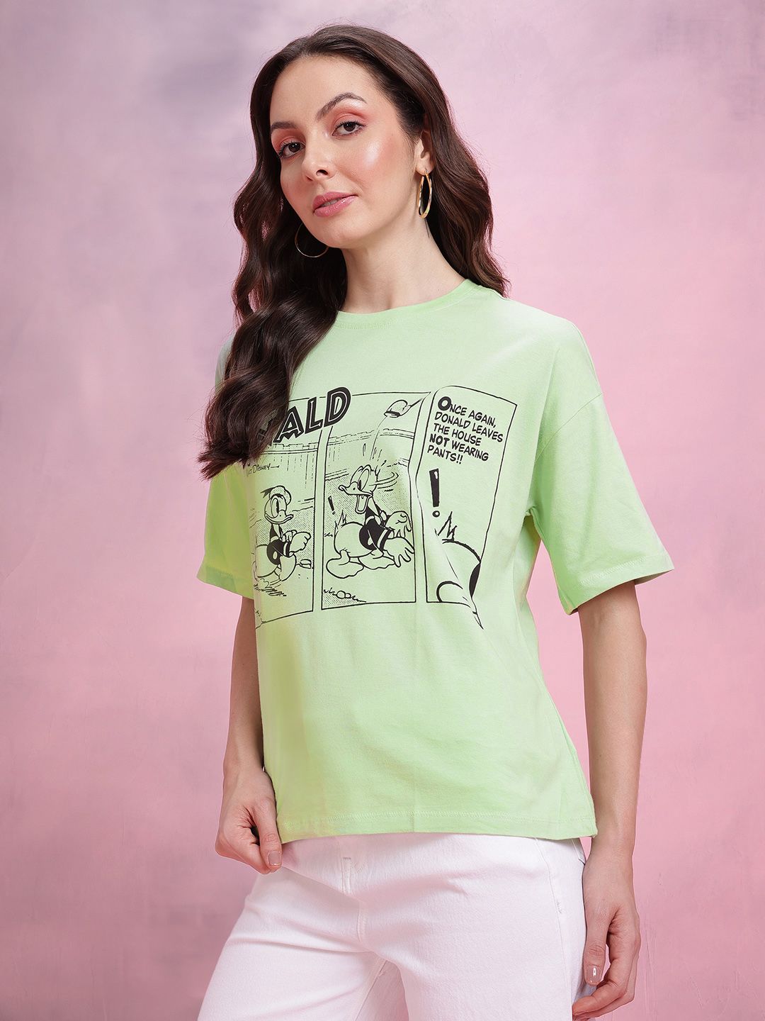 DressBerry Donald Duck Print Relaxed Pure Cotton T-shirt