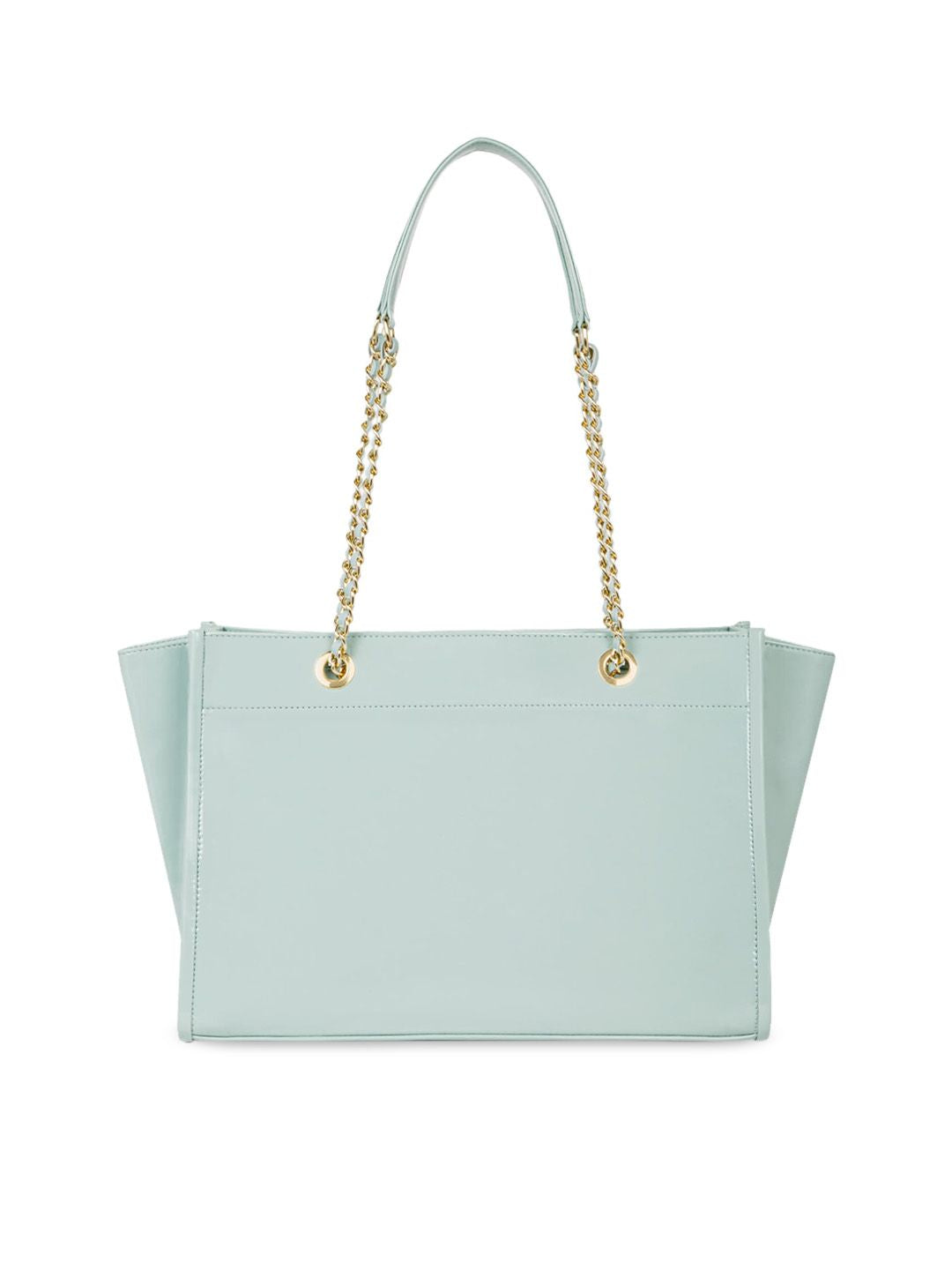 Berrylush Green Embroidered Structured Shoulder Bag