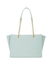 Berrylush Green Embroidered Structured Shoulder Bag