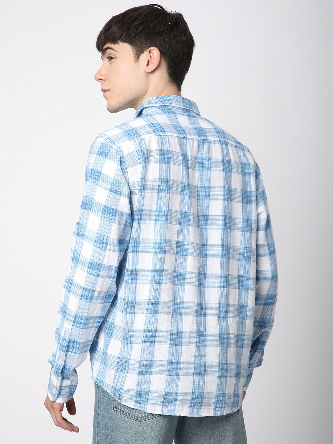 VASTRADO Men Classic Slim Fit Buffalo Checks Opaque Checked Casual Shirt
