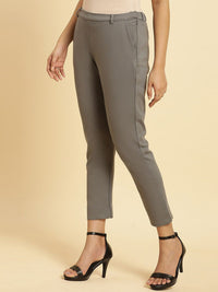 W Women Mid Rise Slim Fit Plain Regular Trousers