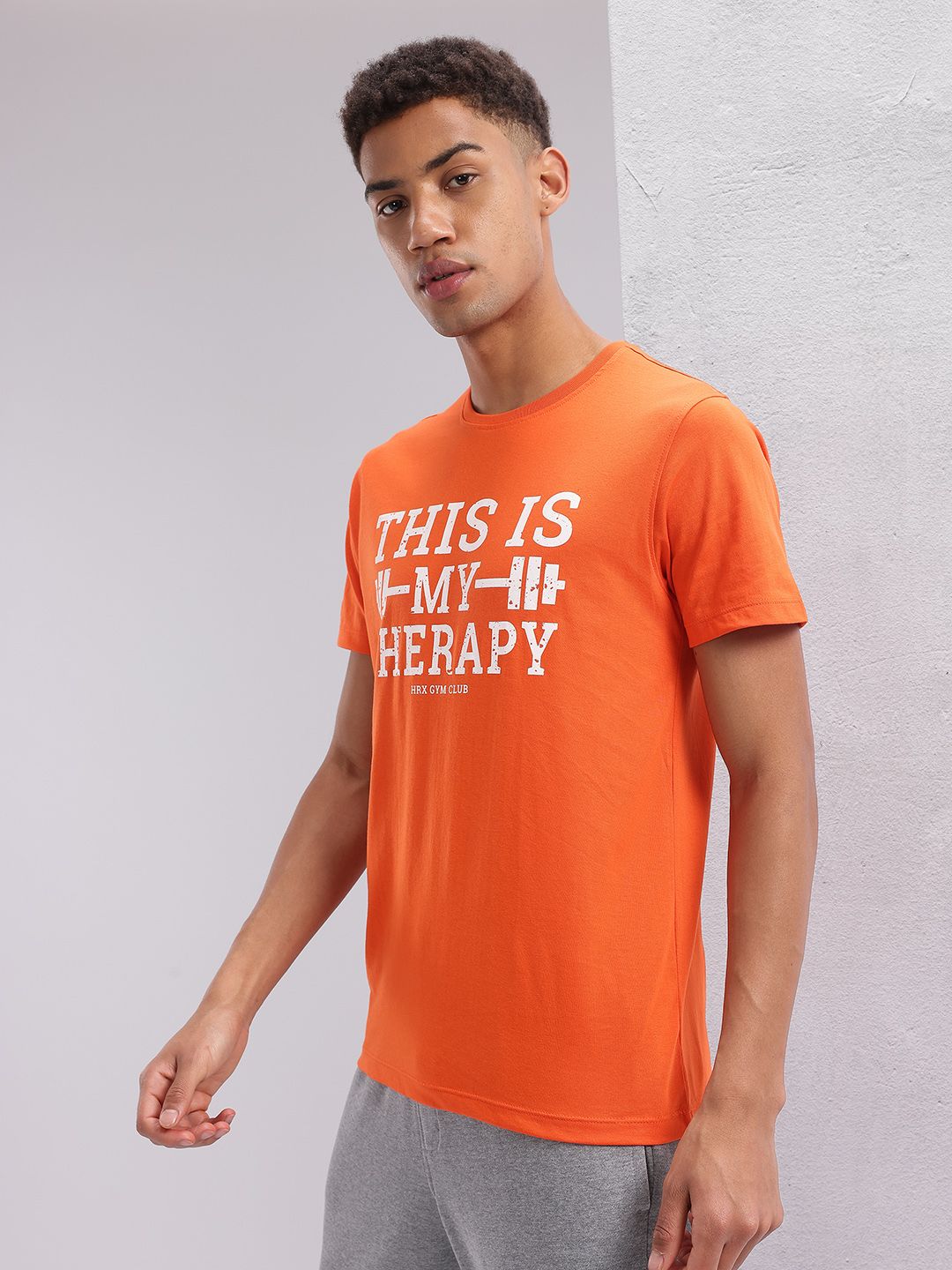 HRX by Hrithik Roshan Men Typography Printed Training T-shirt