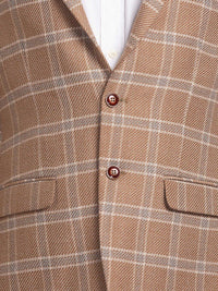 Park Avenue Men Checked Single Breasted Blazers