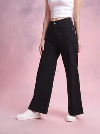 DressBerry Women Mid-Rise Wide Leg Fit Jeans