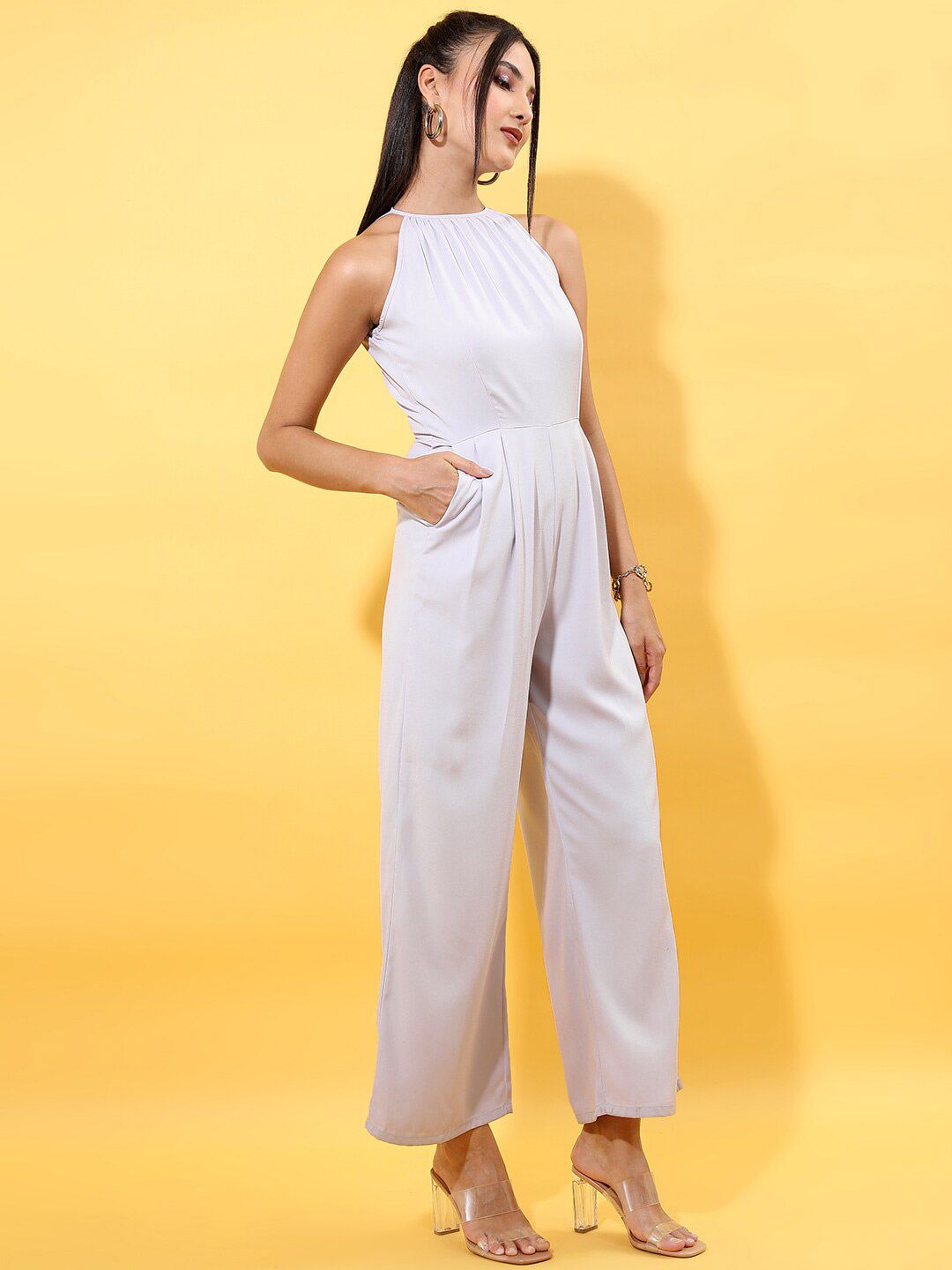 Tokyo Talkies Halter Neck Basic Jumpsuit