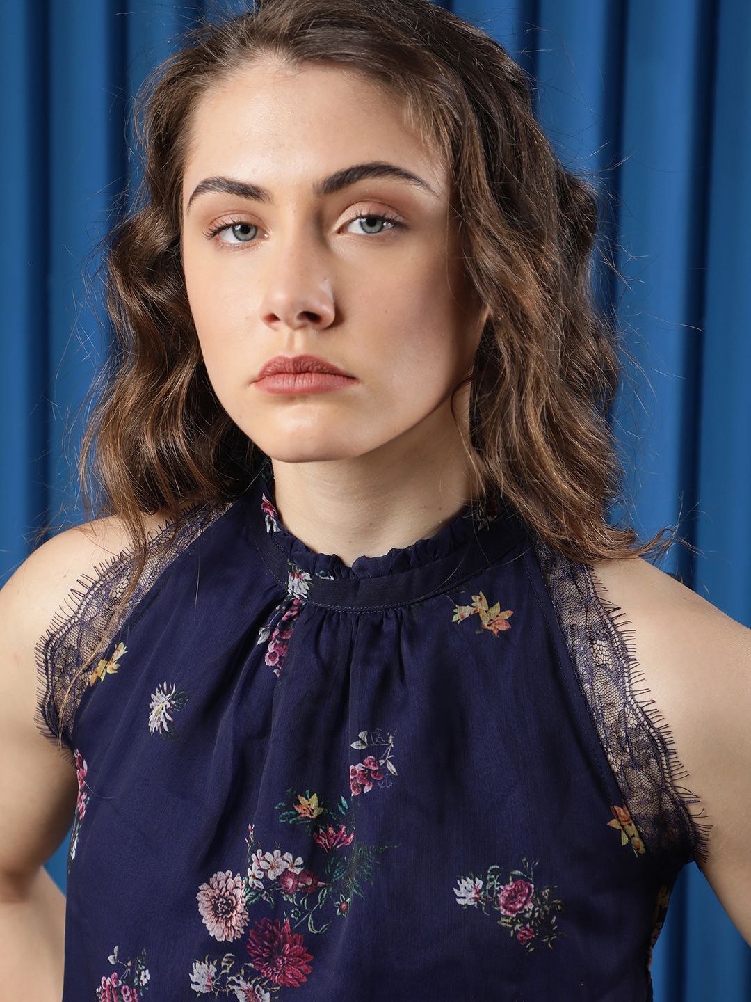 RAREISM Floral Print Halter Neck Top