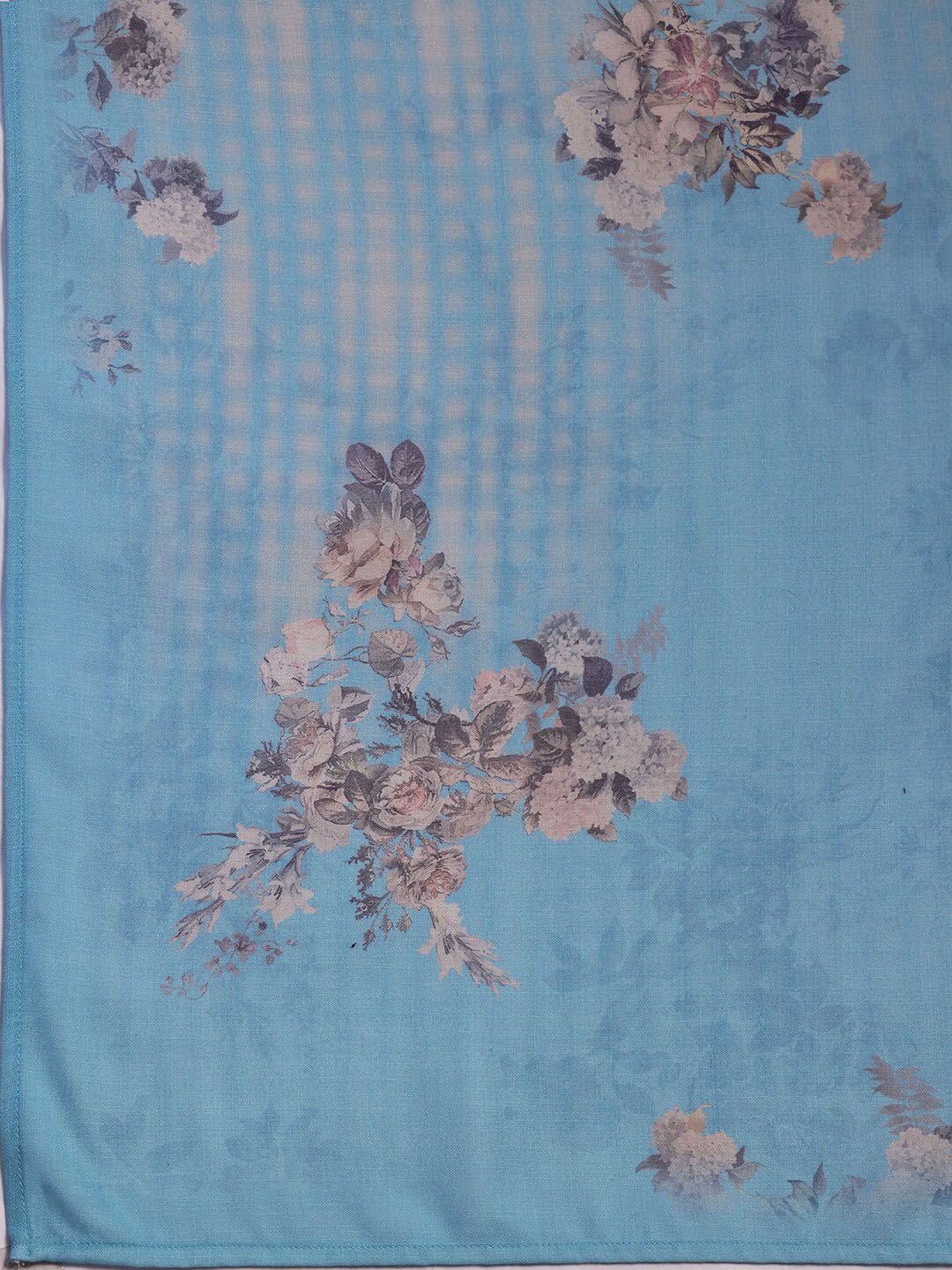 Libas Floral Printed Regular Thread Work Kurta With Trousers & Dupatta