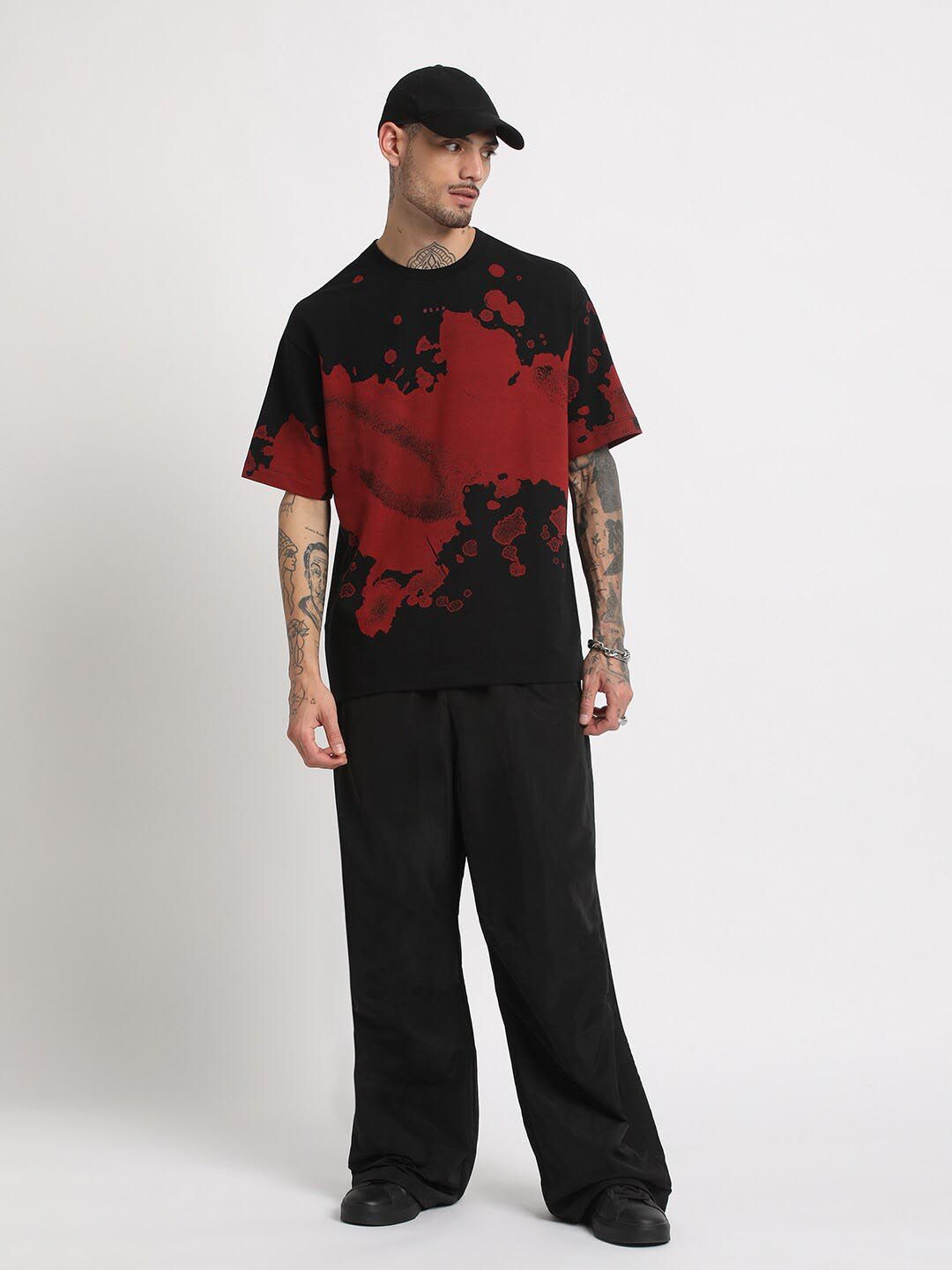 THE BEAR HOUSE Abstract Printed Regular Fit Cotton T-shirt