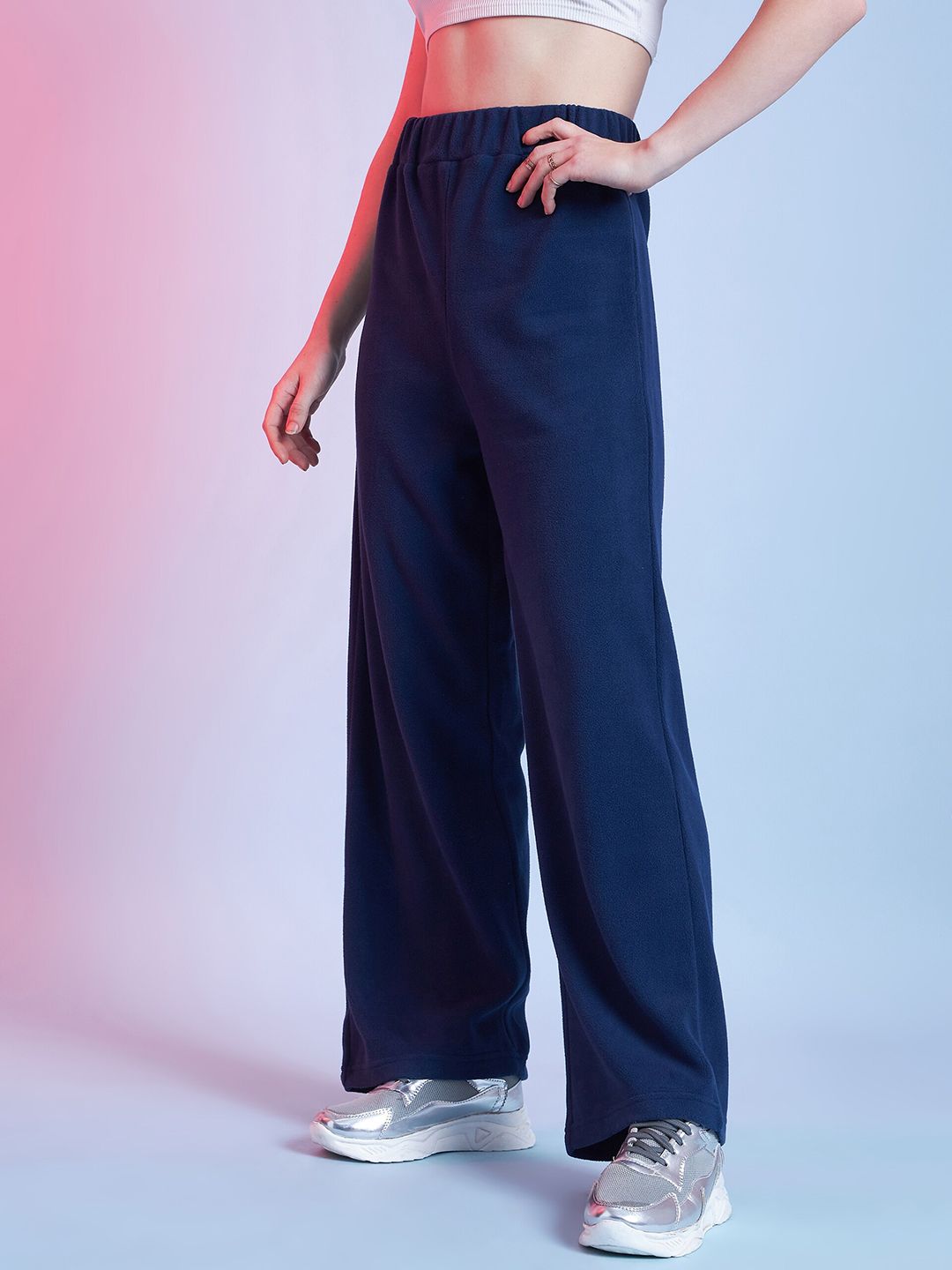 STREET 9 BASICS Women Relaxed Loose Fit Wide Leg Trousers