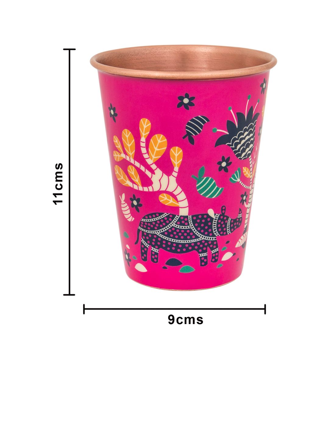 Kaca Tembaga Bercetak Merah Jambu Chumbak