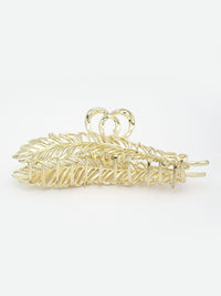 PANASH 18KT Gold Plated Stainless Steel Tarnish-Free Waterproof Embellished Claw Clip