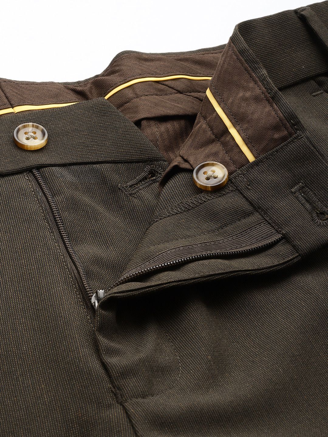 Raymond Men Textured Slim Fit Formal Trousers