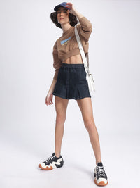DressBerry Printed Cropped Boxy Sweatshirt