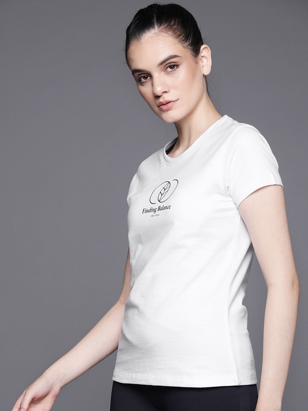 HRX by Hrithik Roshan Pure Cotton Printed Yoga T-shirt