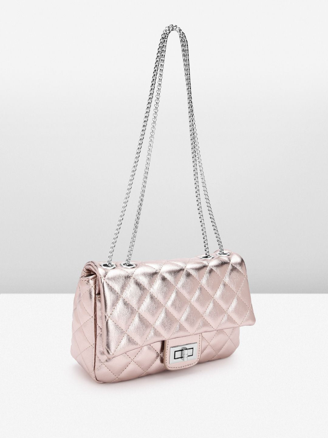 Lino Perros Women Quilted Textured Structured Sling Bag