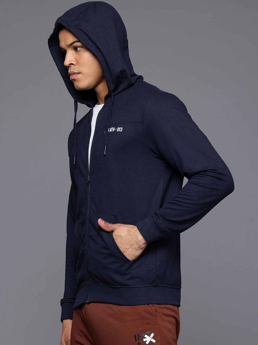 HRX by Hrithik Roshan Typography Printed Hooded Sweatshirt