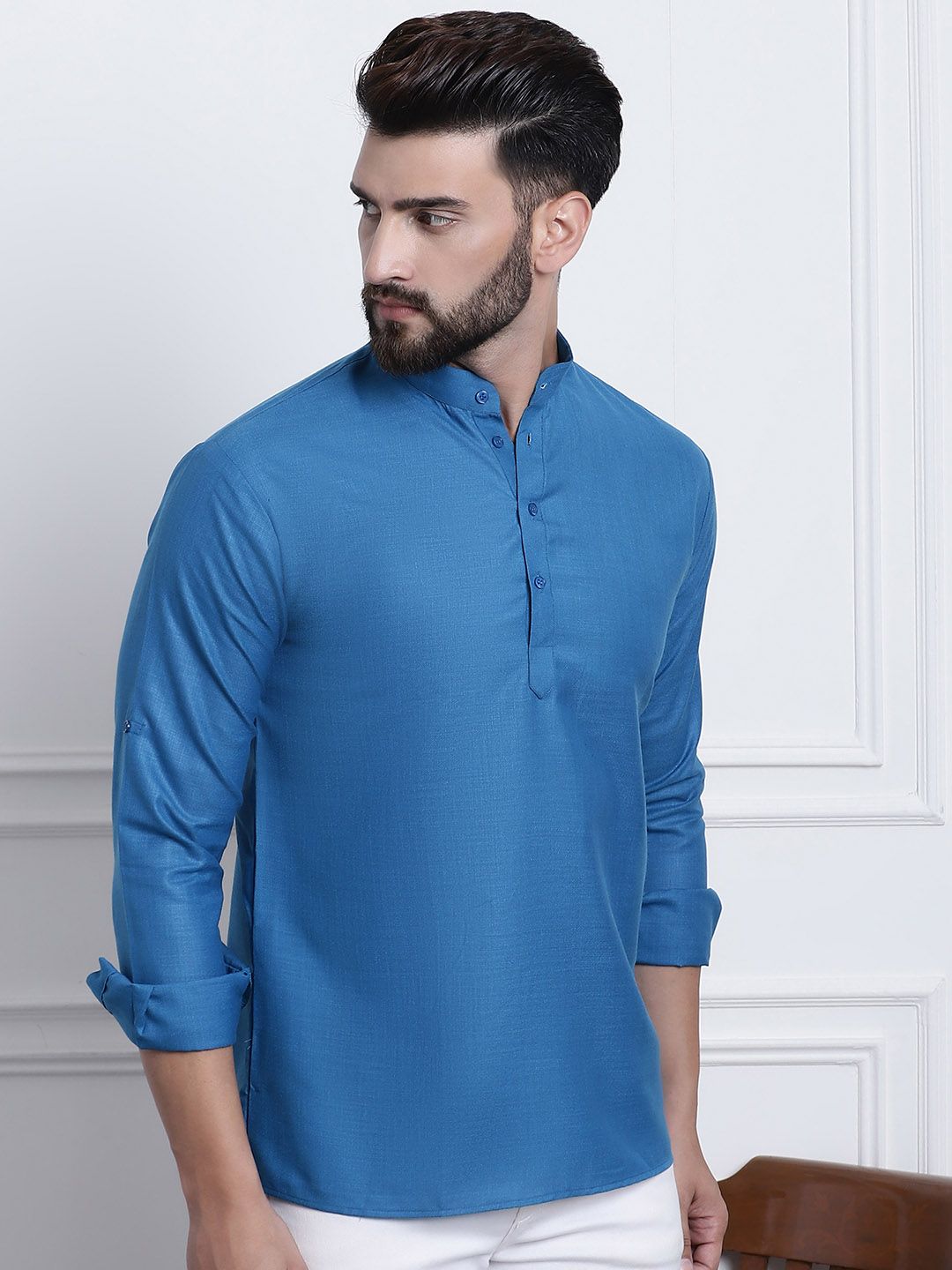 Anug by SOJANYA Men Blue Kurta