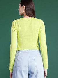 DressBerry Solid Pointed Hem Acrylic Pullover