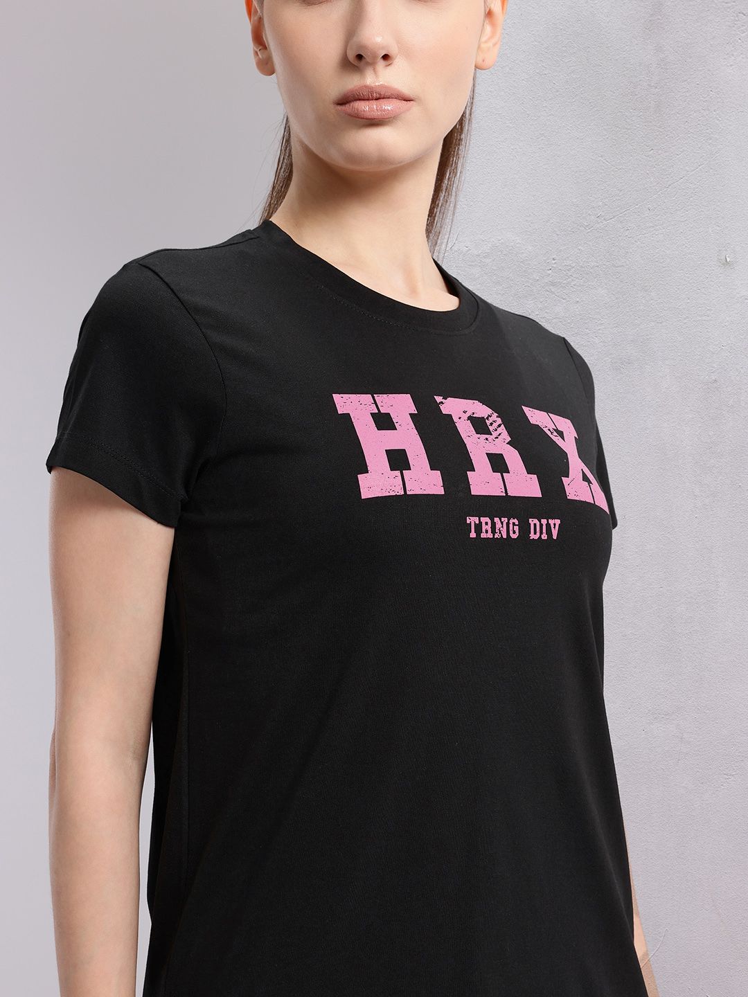 HRX by Hrithik Roshan Typography Print Training T-shirt