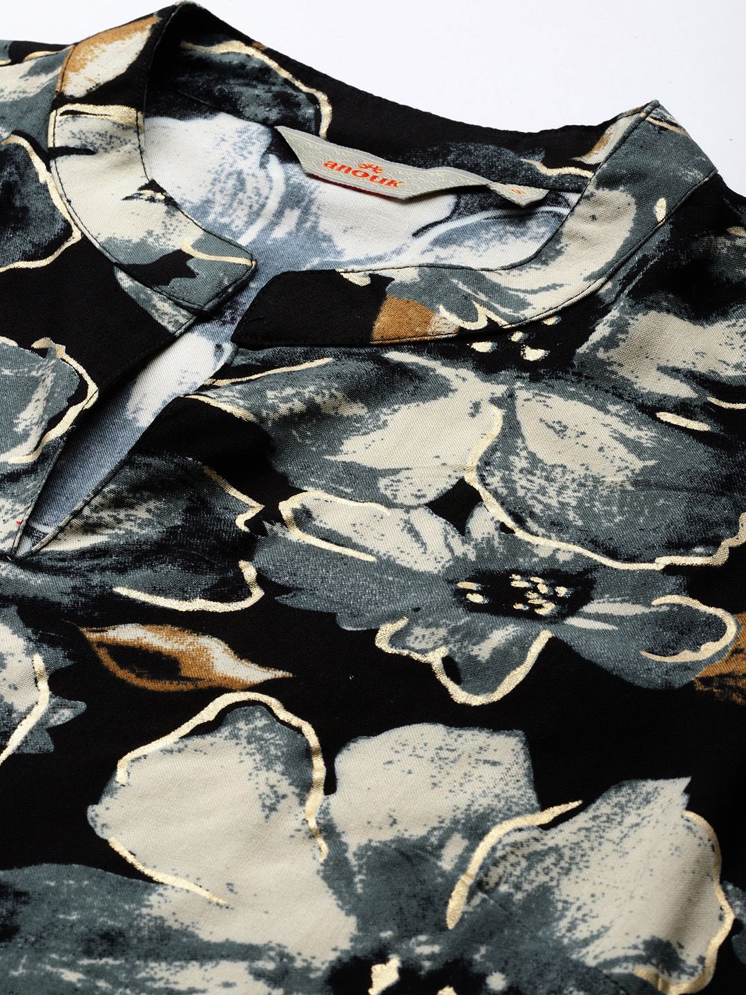 Anouk Floral Printed A-Line Kurta