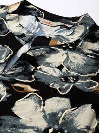 Anouk Floral Printed A-Line Kurta