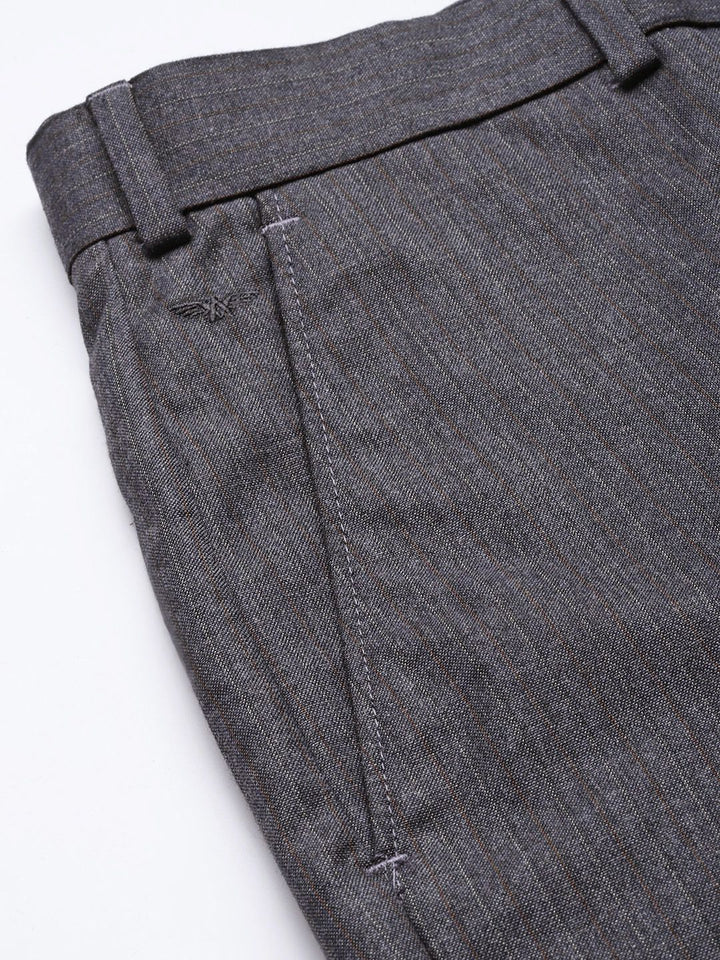 Park Avenue Men Striped Formal Trousers