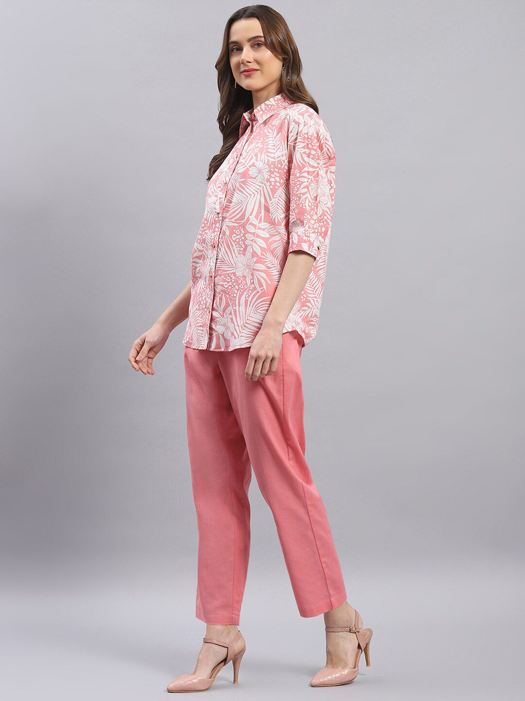 Monte Carlo Printed Pure Cotton Shirt & Trouser Co-Ords
