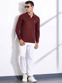 Thomas Scott Men Solid Polo Collar T-shirt