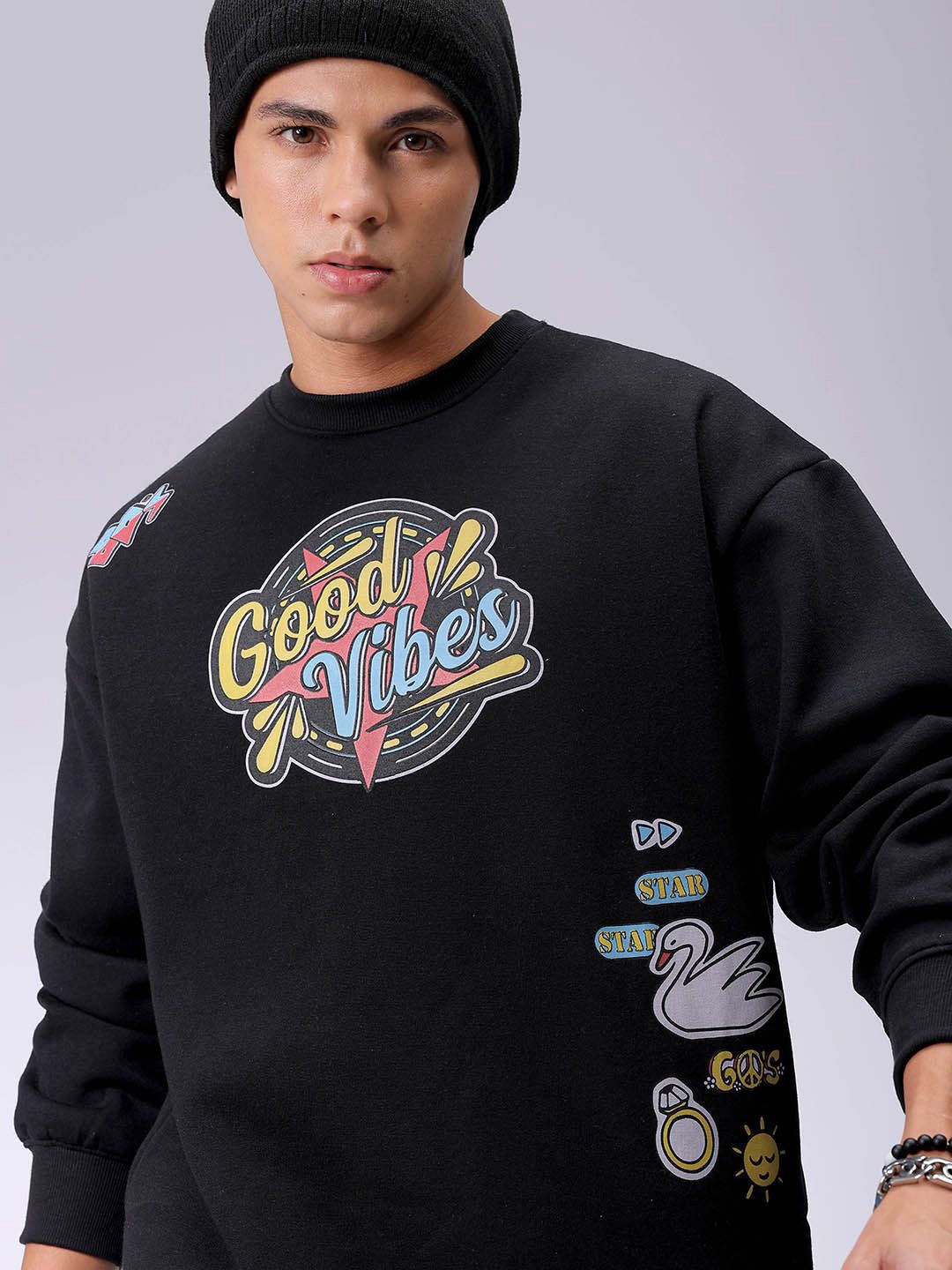 The Indian Garage Co Men Typography Printed Long Sleeves Sweatshirt