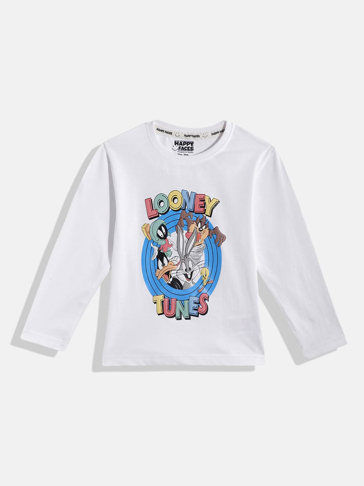 Happy Faces Boys Looney Tunes Printed Pure Cotton T-shirt