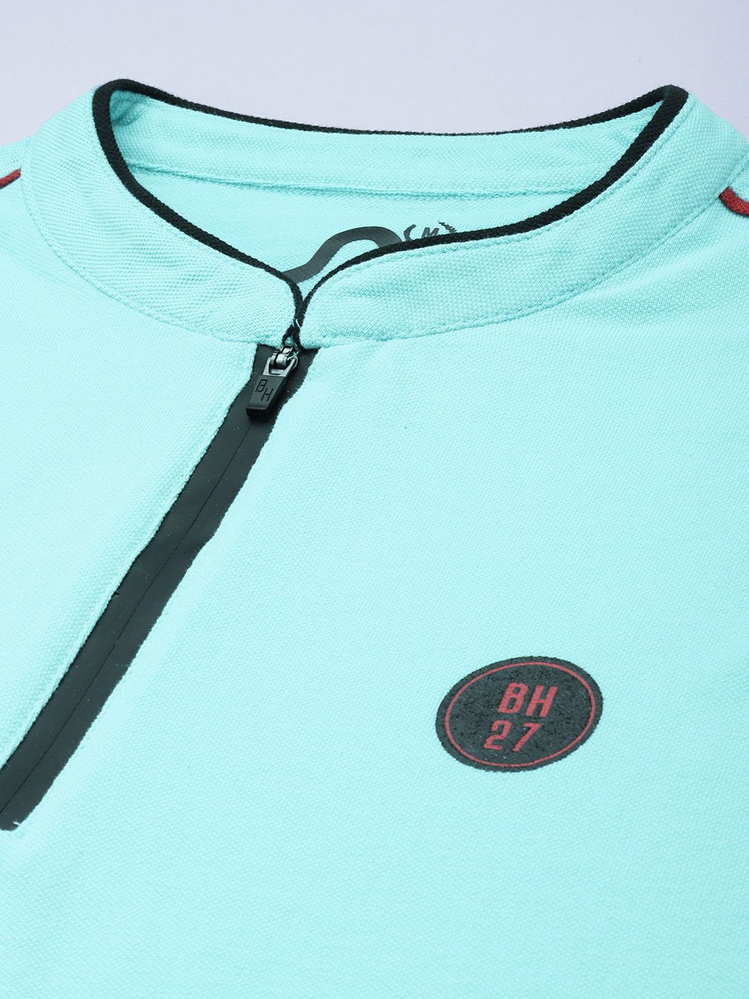 Being Human Men Mandarin Collar Pure Cotton T-shirt
