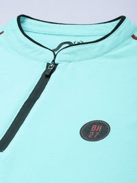 Being Human Men Mandarin Collar Pure Cotton T-shirt