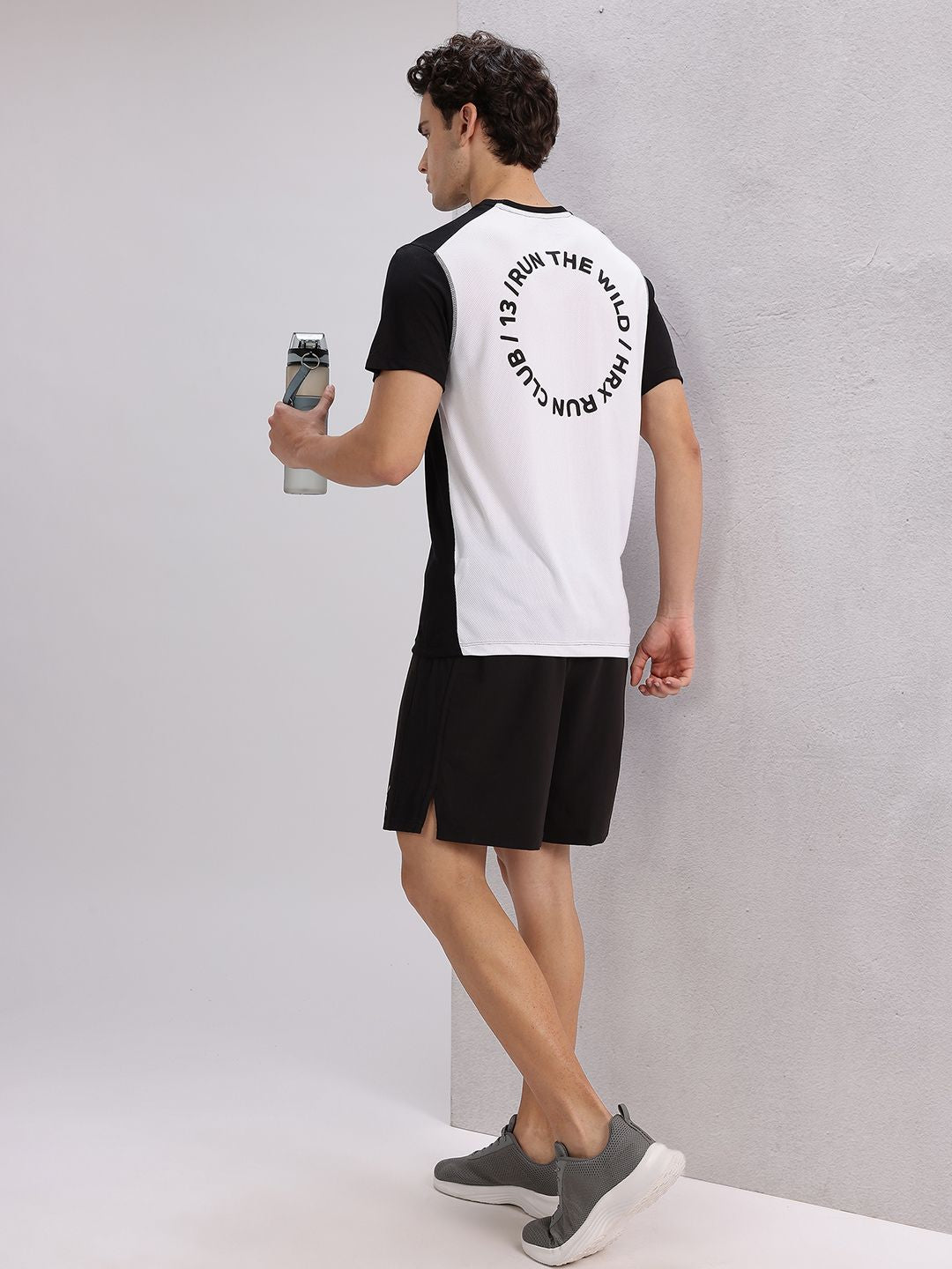 HRX by Hrithik Roshan Printed Colourblocked Perforated Rapid-Dry Running T-shirt