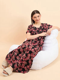 Sweet Dreams Printed Pure Cotton Maxi Nightdress