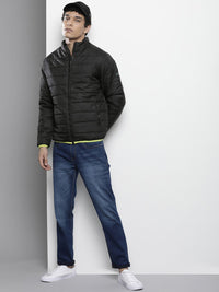 The Indian Garage Co Men Zip-Front Puffer Jacket with Zip Pockets