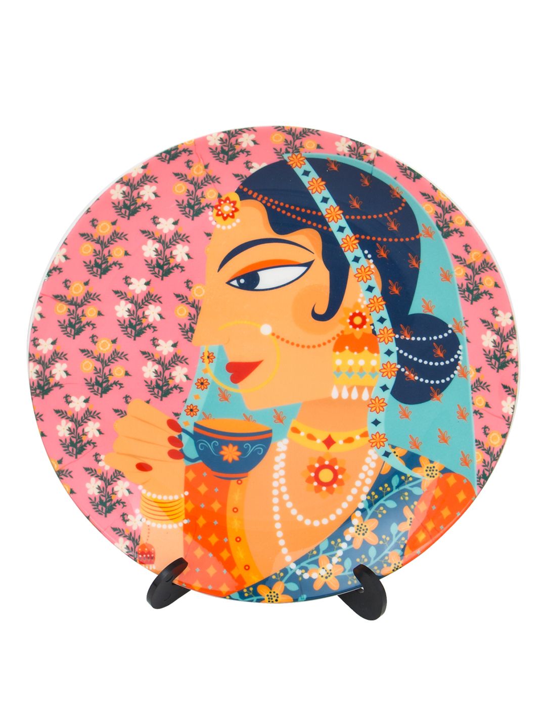 Plat Dinding Bercetak Merah Jambu &amp; Pelbagai Warna Chumbak