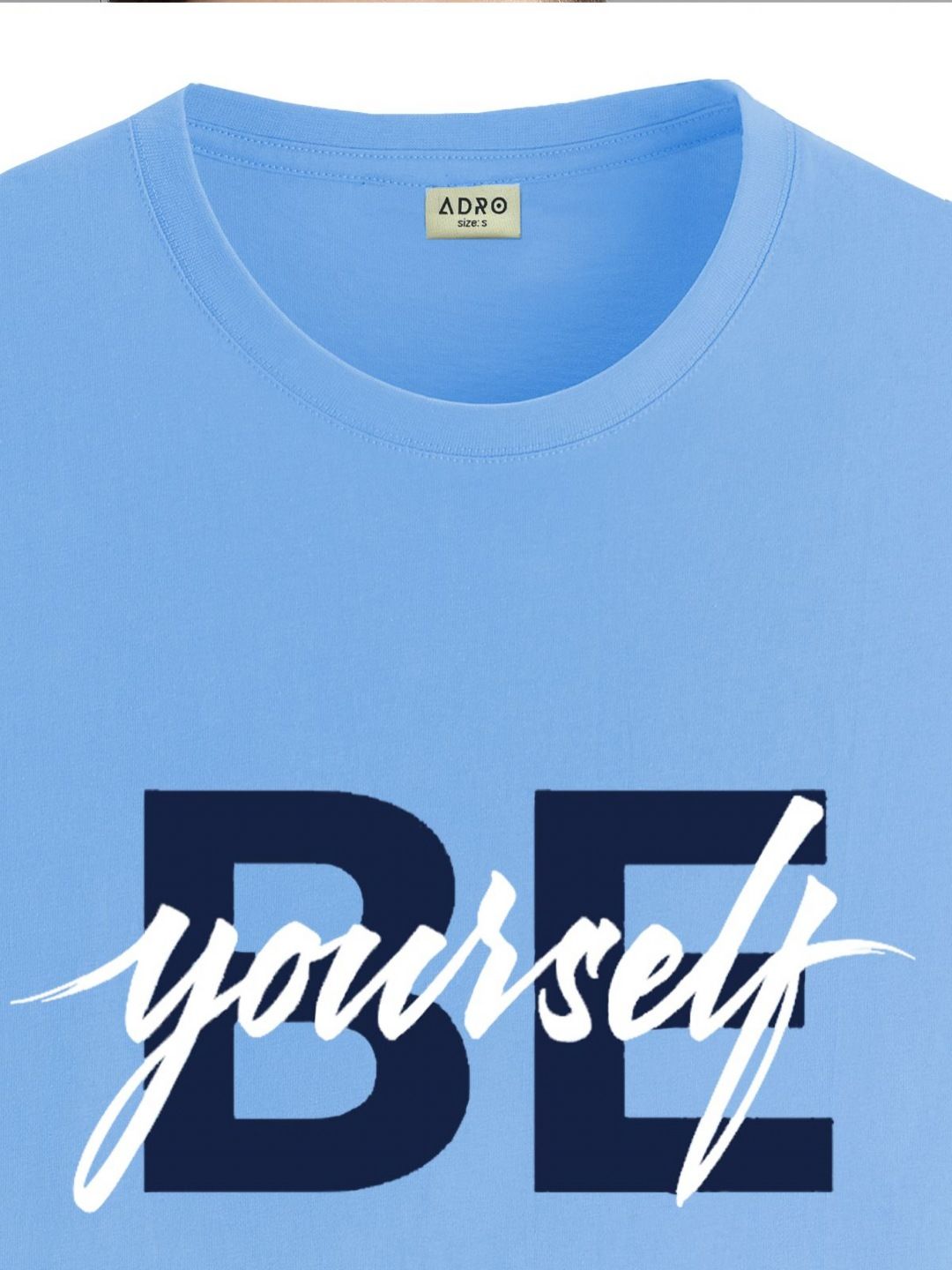ADRO Men Typography Printed Applique T-shirt