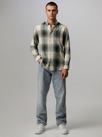 THE BEAR HOUSE Men Slim Fit Checked Pure Cotton Casual Shirt