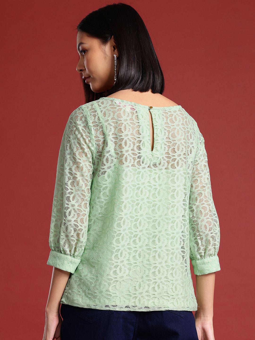 all about you Puff Sleeve Lace Top With Camisole