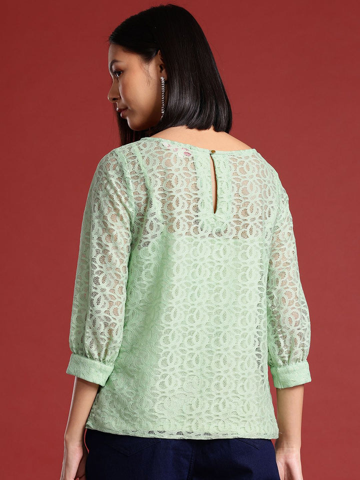 all about you Puff Sleeve Lace Top With Camisole