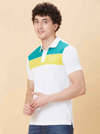 Being Human Colourblocked Polo Collar Cotton T-shirt