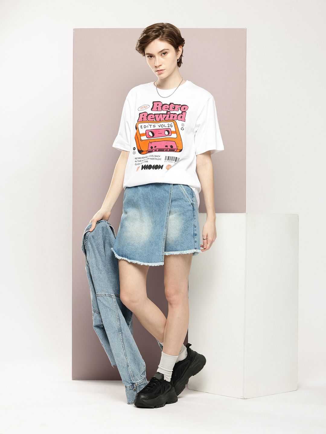 DILLINGER Graphic Printed Oversized Pure Cotton T-shirt