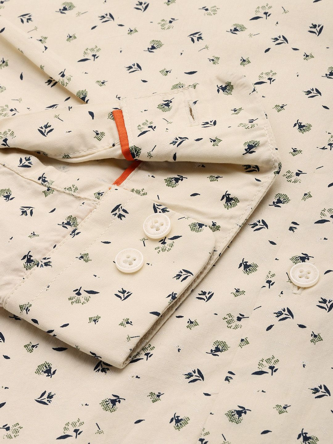 Park Avenue Pure Cotton Slim Fit Floral Printed Casual Shirt