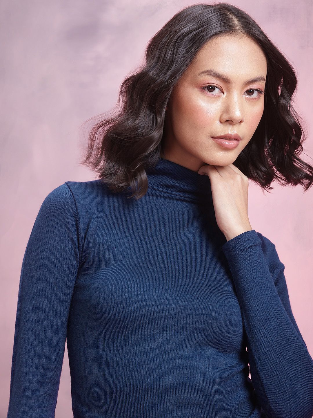DressBerry High Neck Acrylic Top