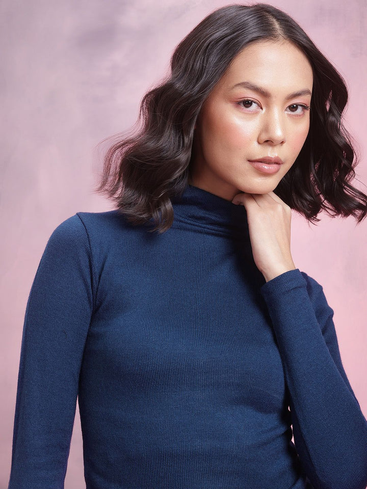DressBerry High Neck Acrylic Top